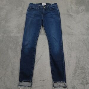 Frame Jeans Womens 27 Blue Denim Le Skinny De Jeanne Stretch‎ Casual